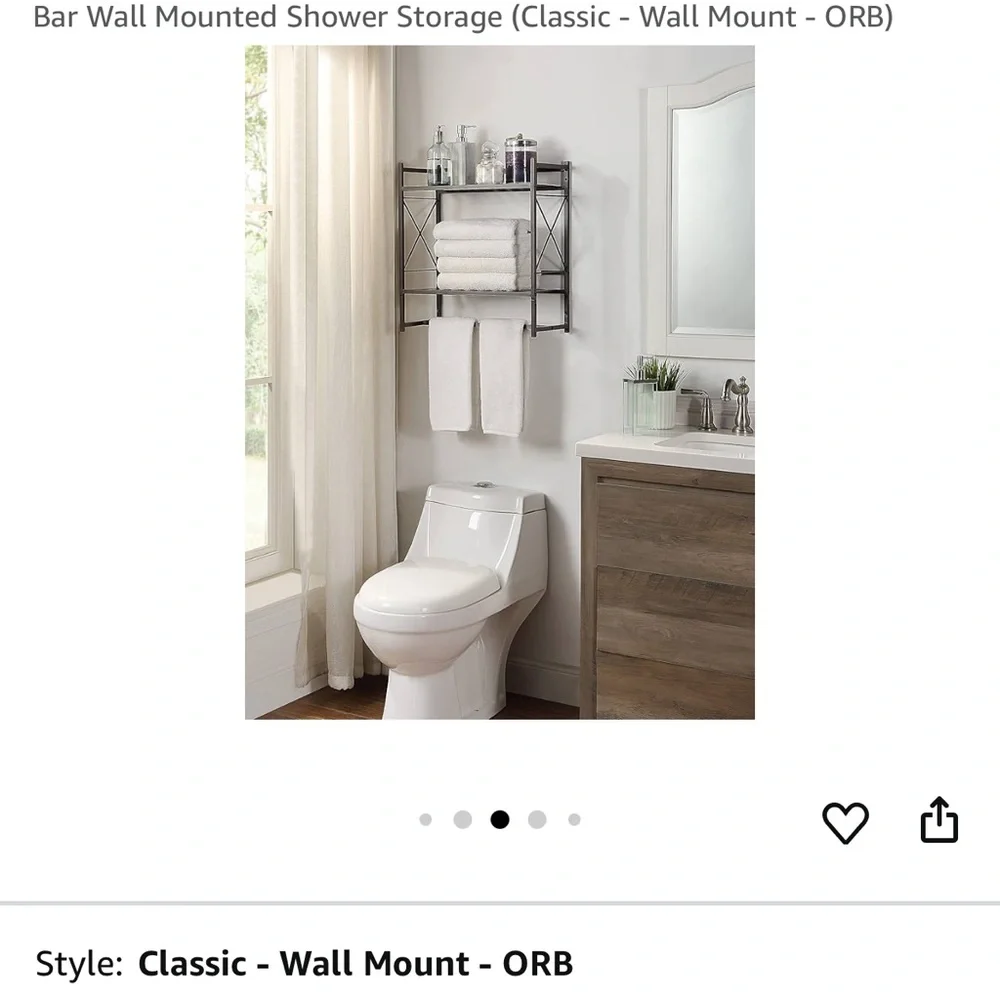Classic Wall Mounted Shower Storage - Oil Rubbed Bronze